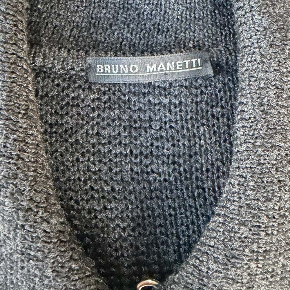 Bruno Manetti Wool Silk Blend Full Zip Knit Cardigan - Picture 4 of 8